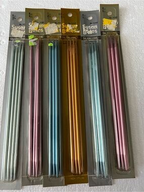 Lot Susan Bates Silvalume Double Point Knitting Needles Various Sizes